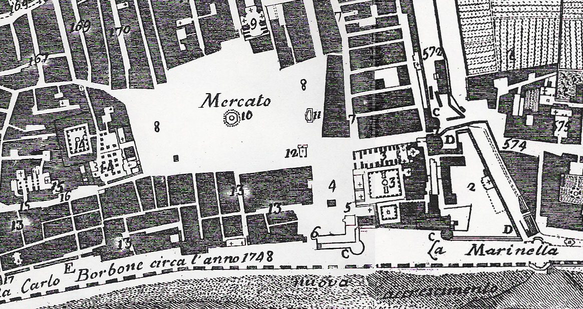 Particolare della pianta di Giovanni Carafa - 1775.
