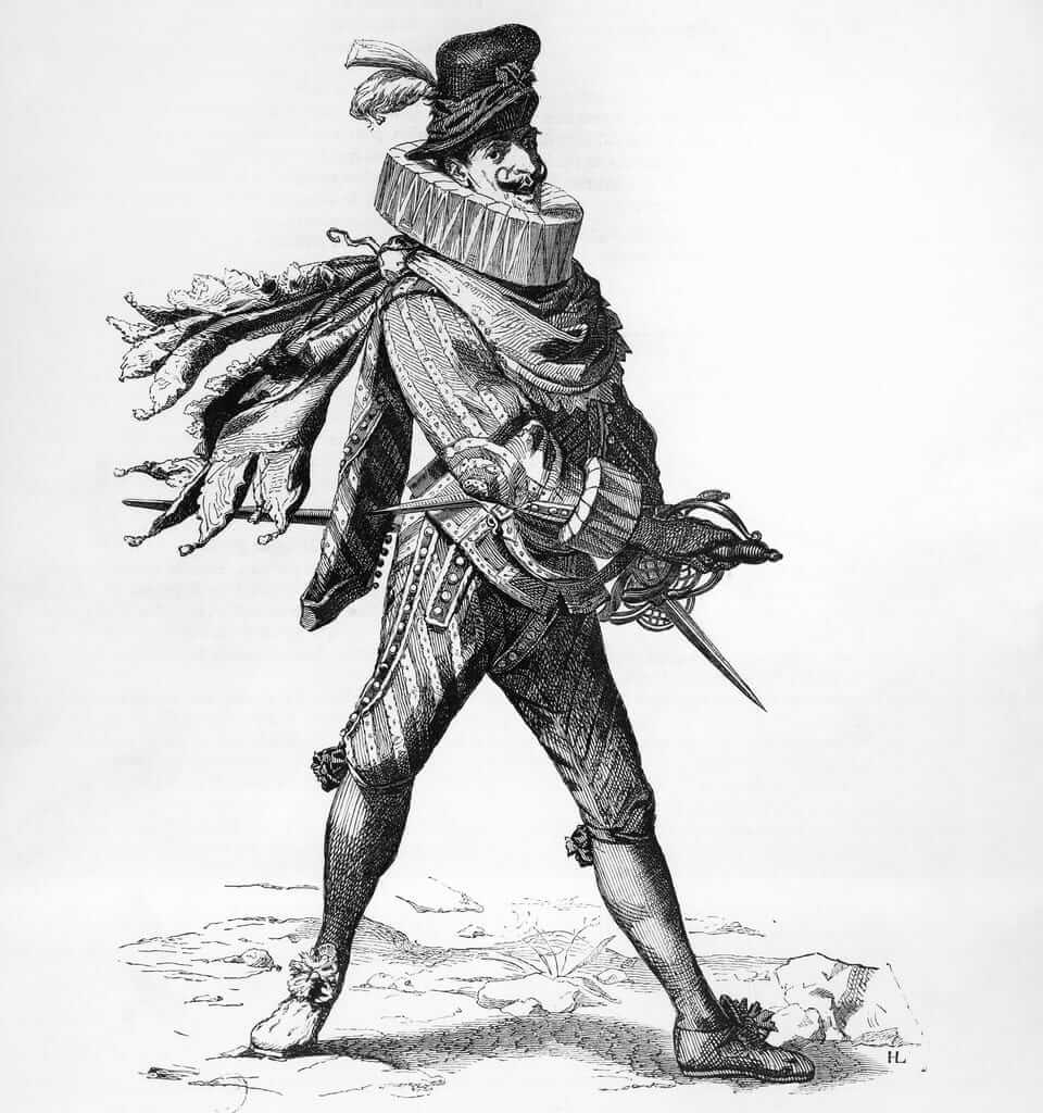 Silvio Fiorillo - Capitano Matamoros, incisione di Abraham Bosse (1602-1676)